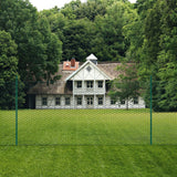 Wire Mesh Fence with Posts Steel 25x1.5 m Green - Front View