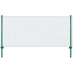 Wire Mesh Fence with Posts Steel 25x0.5 m Green
