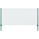 Wire Mesh Fence with Posts Steel 25x0.5 m Green