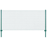 Wire Mesh Fence with Posts Steel 25x1 m Green