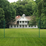 Wire Mesh Fence with Posts Steel 25x1.5 m Green - Front View