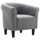 Armchair Light Grey Fabric - Front View