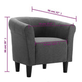 Armchair Dark Grey Fabric