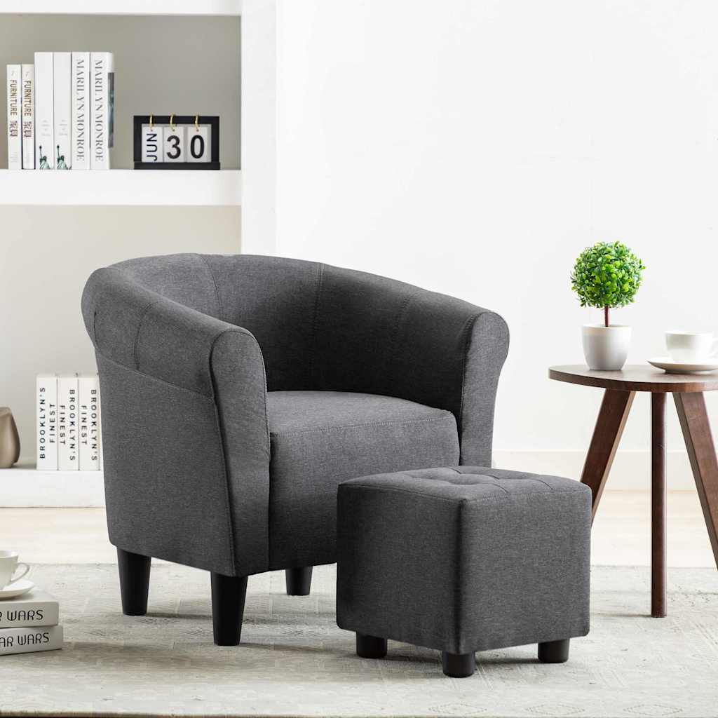 Armchair Dark Grey Fabric