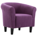 Armchair Purple Fabric - Front View