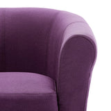 Armchair Purple Fabric - Top-Down View