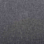 2 Piece Armchair and Stool Set Dark Grey Fabric