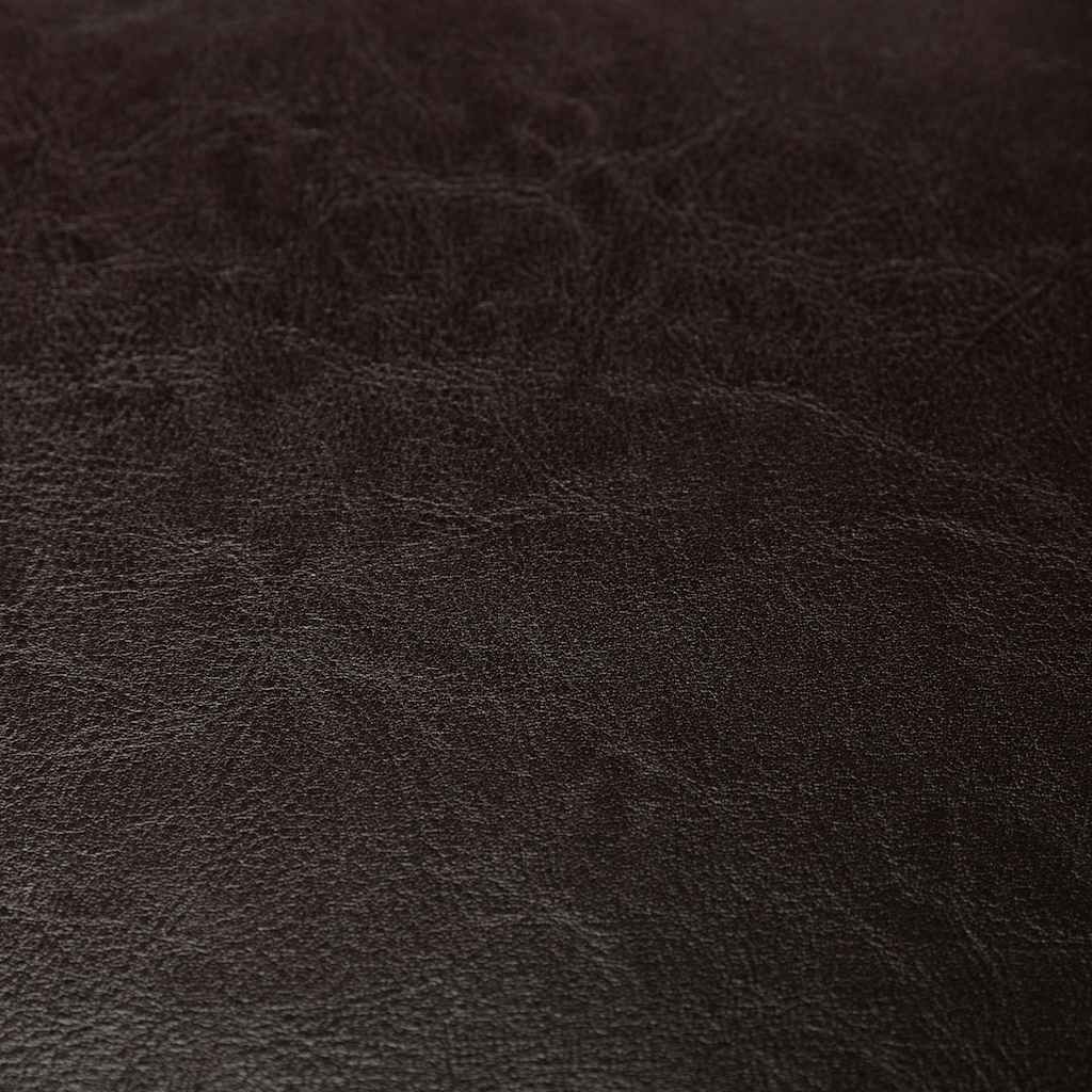 Tub Chair with Footstool Brown Faux Leather