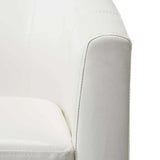Tub Chair White Faux Leather