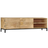 TV Cabinet 145x30x41 cm Solid Mango Wood - Extra Image