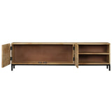 TV Cabinet 145x30x41 cm Solid Mango Wood - Top-Down View