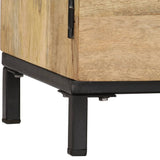 TV Cabinet 145x30x41 cm Solid Mango Wood - Rear View