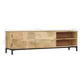 TV Cabinet 145x30x41 cm Solid Mango Wood - Extra Image