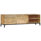 TV Cabinet 145x30x41 cm Solid Mango Wood - Extra Image