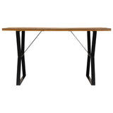 Dining Table 140x80x76 cm Solid Reclaimed Wood - Front View