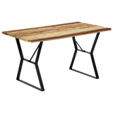 Dining Table 140x80x76 cm Solid Reclaimed Wood - Extra Image