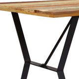 Dining Table 140x80x76 cm Solid Reclaimed Wood - Top-Down View