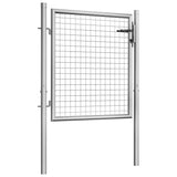 Garden Gate Galvanised Steel 100x75 cm Silver