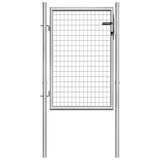 Garden Gate Galvanised Steel 100x100 cm Silver