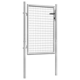 Garden Gate Galvanised Steel 100x100 cm Silver