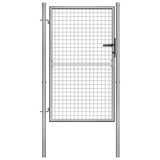 Garden Gate Galvanised Steel 100x125 cm Silver