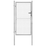 Garden Gate Galvanised Steel 100x150 cm Silver
