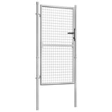 Garden Gate Galvanised Steel 100x150 cm Silver - Front View