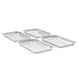 Gastronorm Containers 4 pcs GN 1/1 40 mm Stainless Steel