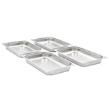 Gastronorm Containers 4 pcs GN 1/1 65 mm Stainless Steel - Front View