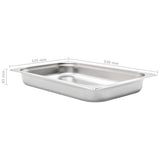 Gastronorm Containers 4 pcs GN 1/1 65 mm Stainless Steel - Low Angle