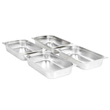 Gastronorm Containers 4 pcs GN 1/1 100 mm Stainless Steel - Front View