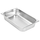 Gastronorm Containers 4 pcs GN 1/1 100 mm Stainless Steel - Top-Down View