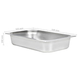 Gastronorm Containers 4 pcs GN 1/1 100 mm Stainless Steel