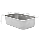 Gastronorm Containers 2 pcs GN 1/1 150 mm Stainless Steel - Low Angle
