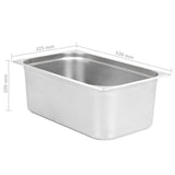Gastronorm Containers 2 pcs GN 1/1 200 mm Stainless Steel