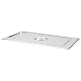 Lids for GN 1/1 Pan 2 pcs Stainless Steel - Front View