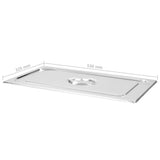 Lids for GN 1/1 Pan 2 pcs Stainless Steel - Rear View