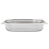 Gastronorm Containers 4 pcs GN 1/2 65 mm Stainless Steel - Rear View