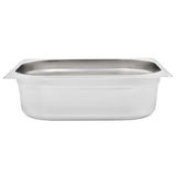 Gastronorm Containers 4 pcs GN 1/2 100 mm Stainless Steel - Rear View