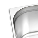 Gastronorm Containers 2 pcs GN 1/2 200 mm Stainless Steel - Close-Up Angle