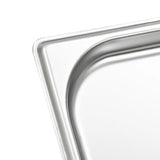 Gastronorm Containers 12 pcs GN 1/3 20 mm Stainless Steel - Rear View