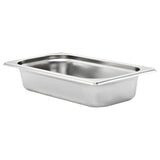 Gastronorm Containers 8 pcs GN 1/3 65 mm Stainless Steel - Side View