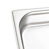 Gastronorm Containers 8 pcs GN 1/3 65 mm Stainless Steel - Close-Up Angle