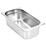 Gastronorm Containers 8 pcs GN 1/3 100 mm Stainless Steel - Top-Down View
