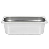 Gastronorm Containers 8 pcs GN 1/3 100 mm Stainless Steel - Rear View