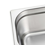 Gastronorm Containers 4 pcs GN 1/3 150 mm Stainless Steel - Close-Up Angle