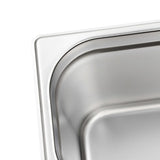 Gastronorm Containers 4 pcs GN 1/3 200 mm Stainless Steel - Close-Up Angle