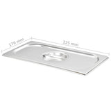 Lids for GN 1/3 Pan 4 pcs Stainless Steel