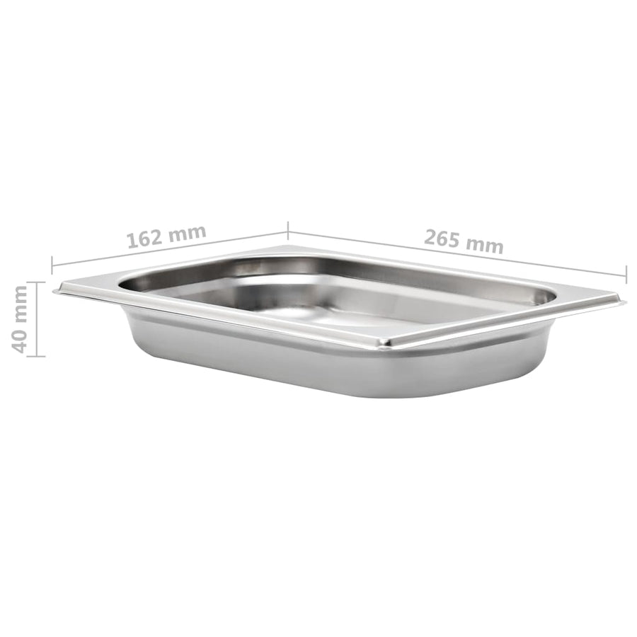 Gastronorm Containers 12 pcs GN 1/4 40 mm Stainless Steel
