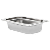 Gastronorm Containers 8 pcs GN 1/4 65 mm Stainless Steel - Side View